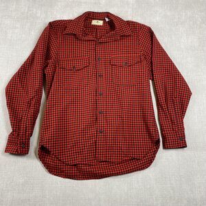 LL Bean Allagash Flannel Shirt Mens Medium Plaid Outdoor Vintage USA Lumberjack